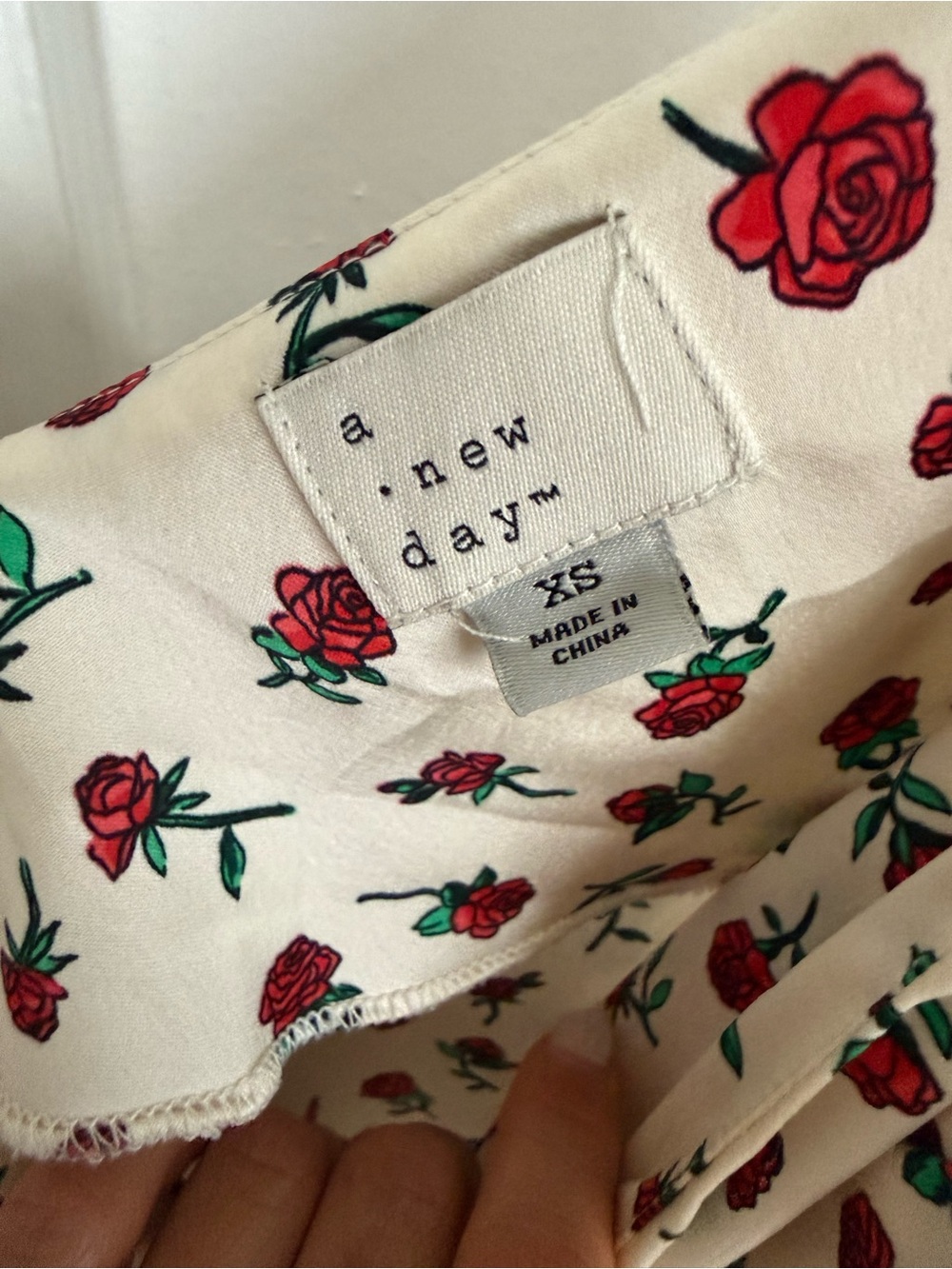 a new day Cream Maxi Slip Dress with Red Rose Print - Picture 4 of 4
